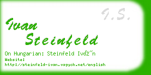 ivan steinfeld business card